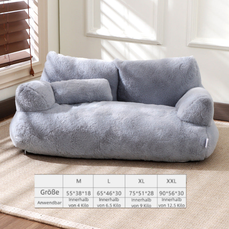 Extra Großes Katzen- und Hundebett, Weich & Warm, Universelle Haustier Sofa Liege, Bequemes Winterbett für Katzen und Kleine Hunde