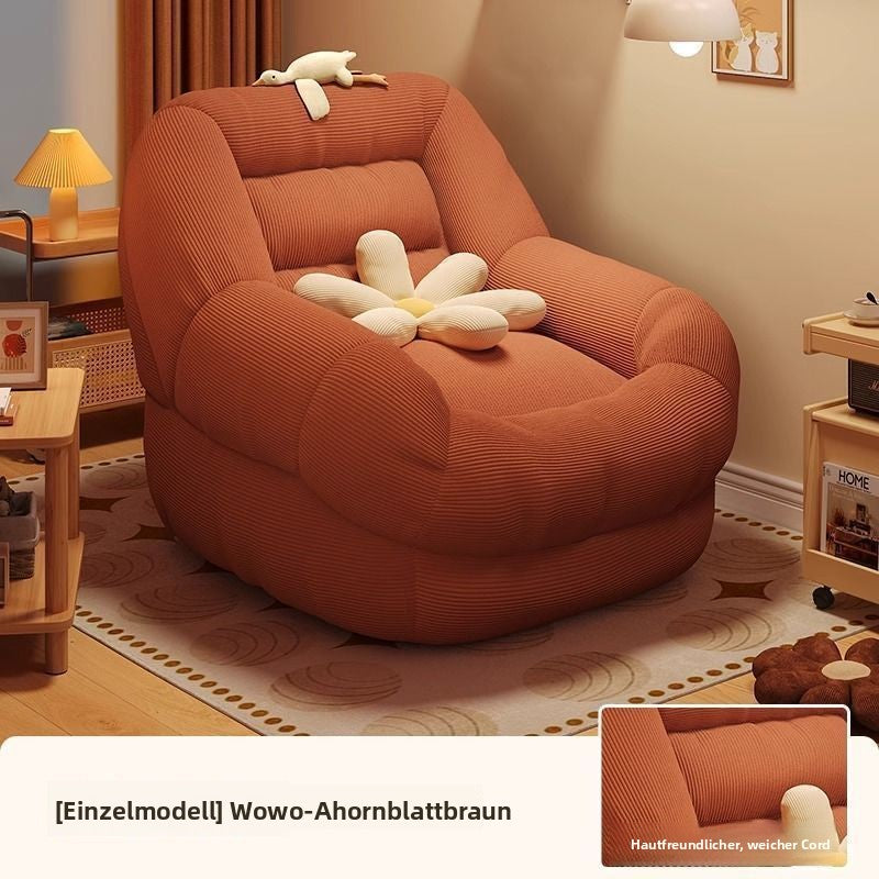 Tatami-Lazy-Sofa für kleine Wohnungen, Einzelsofa, Freizeit-Sofasessel für Wohnzimmer, Balkon oder Schlafzimmer, bequemer Lazy-Sessel