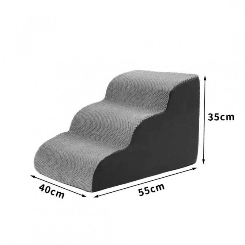 Weiche Hundetreppe für kleine Hunde | Betttreppe & Sofa-Aufstiegshilfe | Leicht, stabil, waschbar