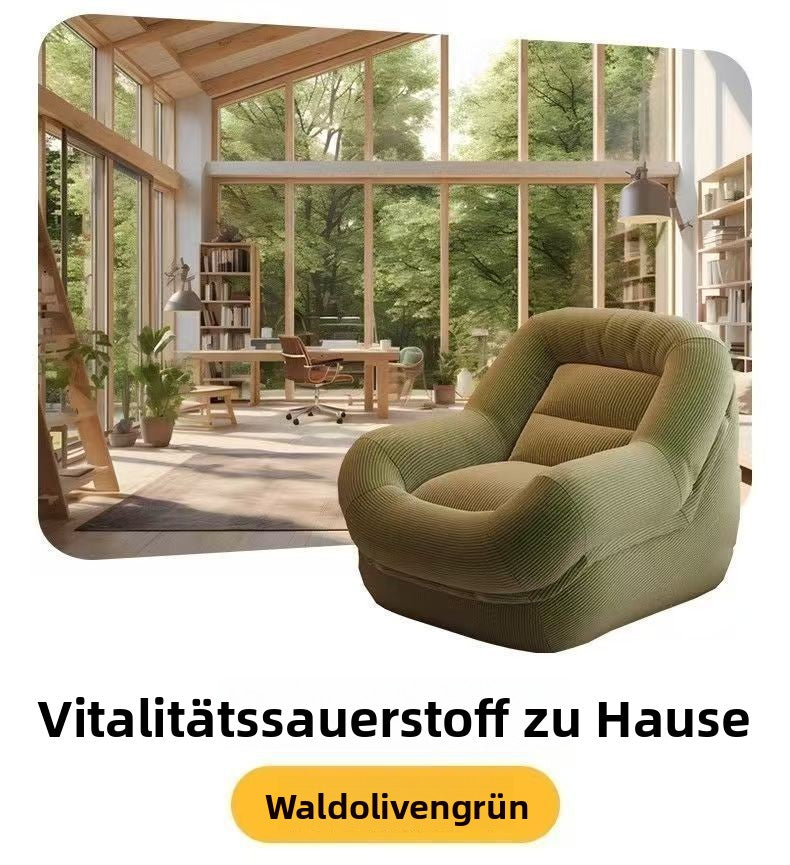 Tatami-Lazy-Sofa für kleine Wohnungen, Einzelsofa, Freizeit-Sofasessel für Wohnzimmer, Balkon oder Schlafzimmer, bequemer Lazy-Sessel