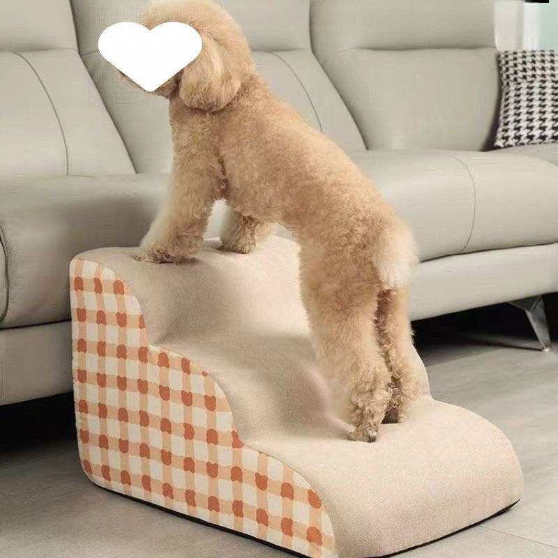 Weiche Hundetreppe für kleine Hunde | Betttreppe & Sofa-Aufstiegshilfe | Leicht, stabil, waschbar