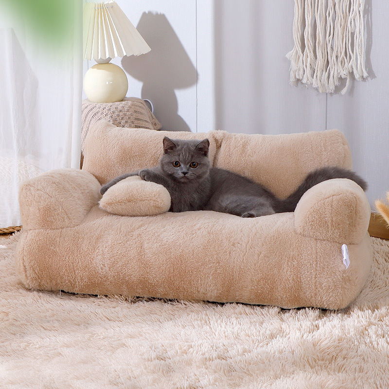 Extra Großes Katzen- und Hundebett, Weich & Warm, Universelle Haustier Sofa Liege, Bequemes Winterbett für Katzen und Kleine Hunde
