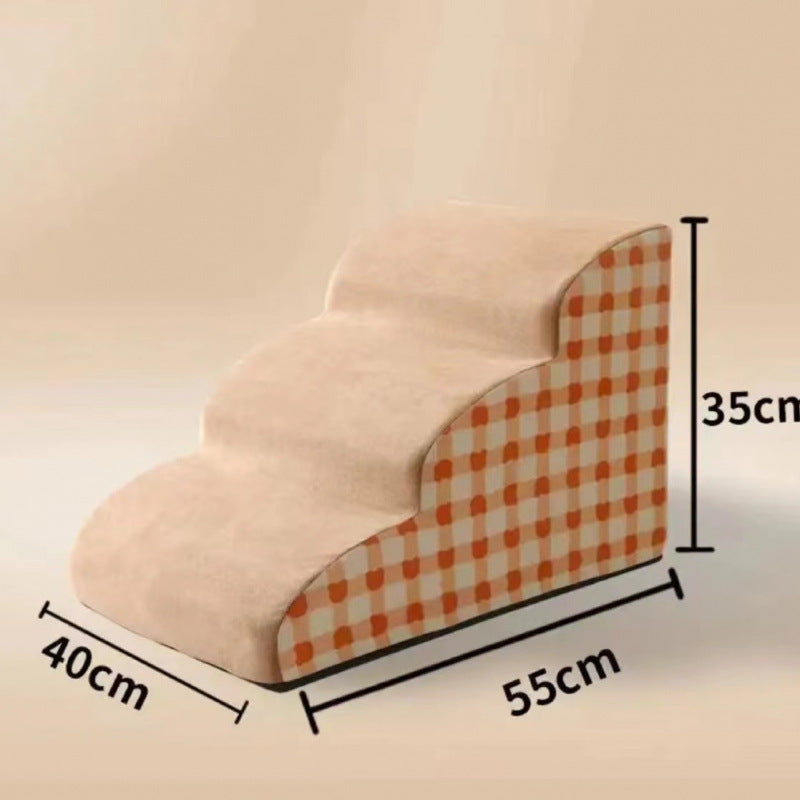 Weiche Hundetreppe für kleine Hunde | Betttreppe & Sofa-Aufstiegshilfe | Leicht, stabil, waschbar
