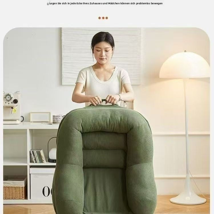 Tatami-Lazy-Sofa für kleine Wohnungen, Einzelsofa, Freizeit-Sofasessel für Wohnzimmer, Balkon oder Schlafzimmer, bequemer Lazy-Sessel