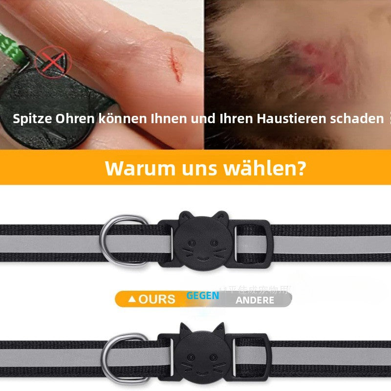 Amazon Bestseller Einfarbiger Reflektor-Katzenhalsband – Verstellbar, Ersticken-Schutz, Haustierbedarf