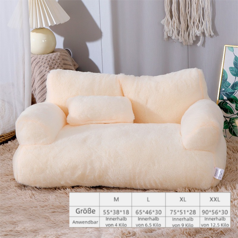 Extra Großes Katzen- und Hundebett, Weich & Warm, Universelle Haustier Sofa Liege, Bequemes Winterbett für Katzen und Kleine Hunde