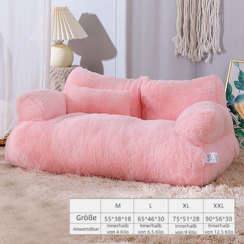 Extra Großes Katzen- und Hundebett, Weich & Warm, Universelle Haustier Sofa Liege, Bequemes Winterbett für Katzen und Kleine Hunde