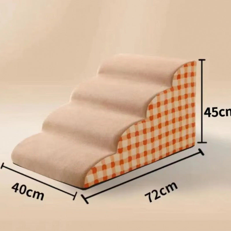 Weiche Hundetreppe für kleine Hunde | Betttreppe & Sofa-Aufstiegshilfe | Leicht, stabil, waschbar