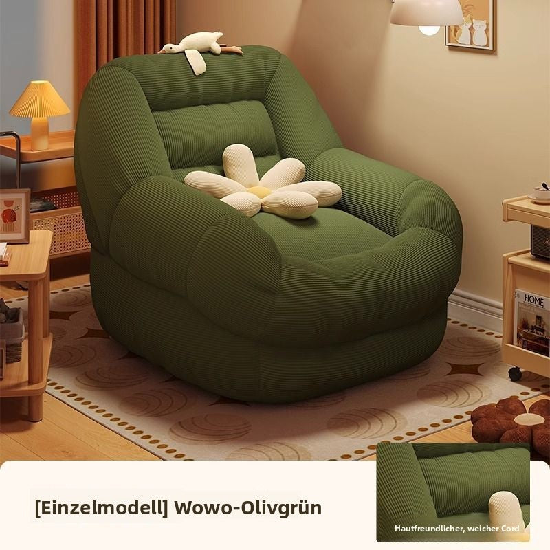 Tatami-Lazy-Sofa für kleine Wohnungen, Einzelsofa, Freizeit-Sofasessel für Wohnzimmer, Balkon oder Schlafzimmer, bequemer Lazy-Sessel