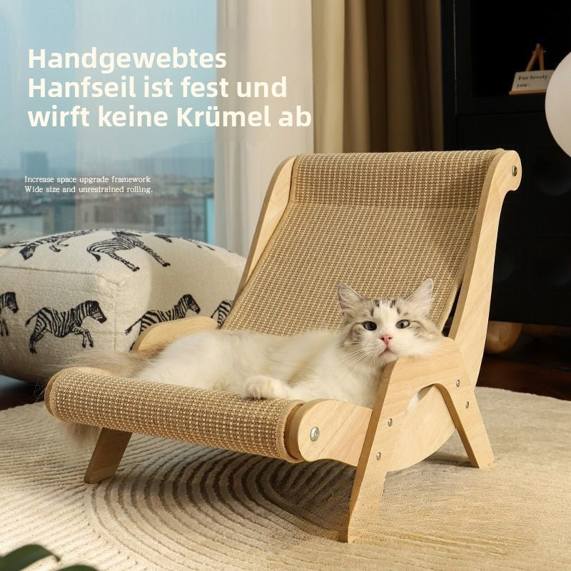 Katzen-Kratzbrett aus Sisal – extra groß, kratzfest, Loungesofa-Design