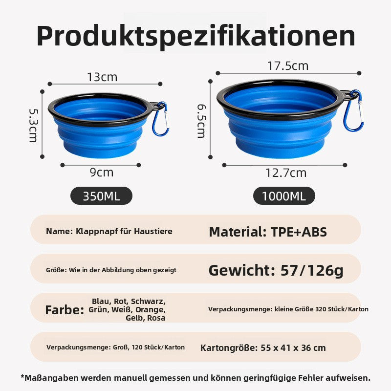 Beliebte faltbare Haustierschüssel – TPE, tragbar, für Reisen und Outdoor.