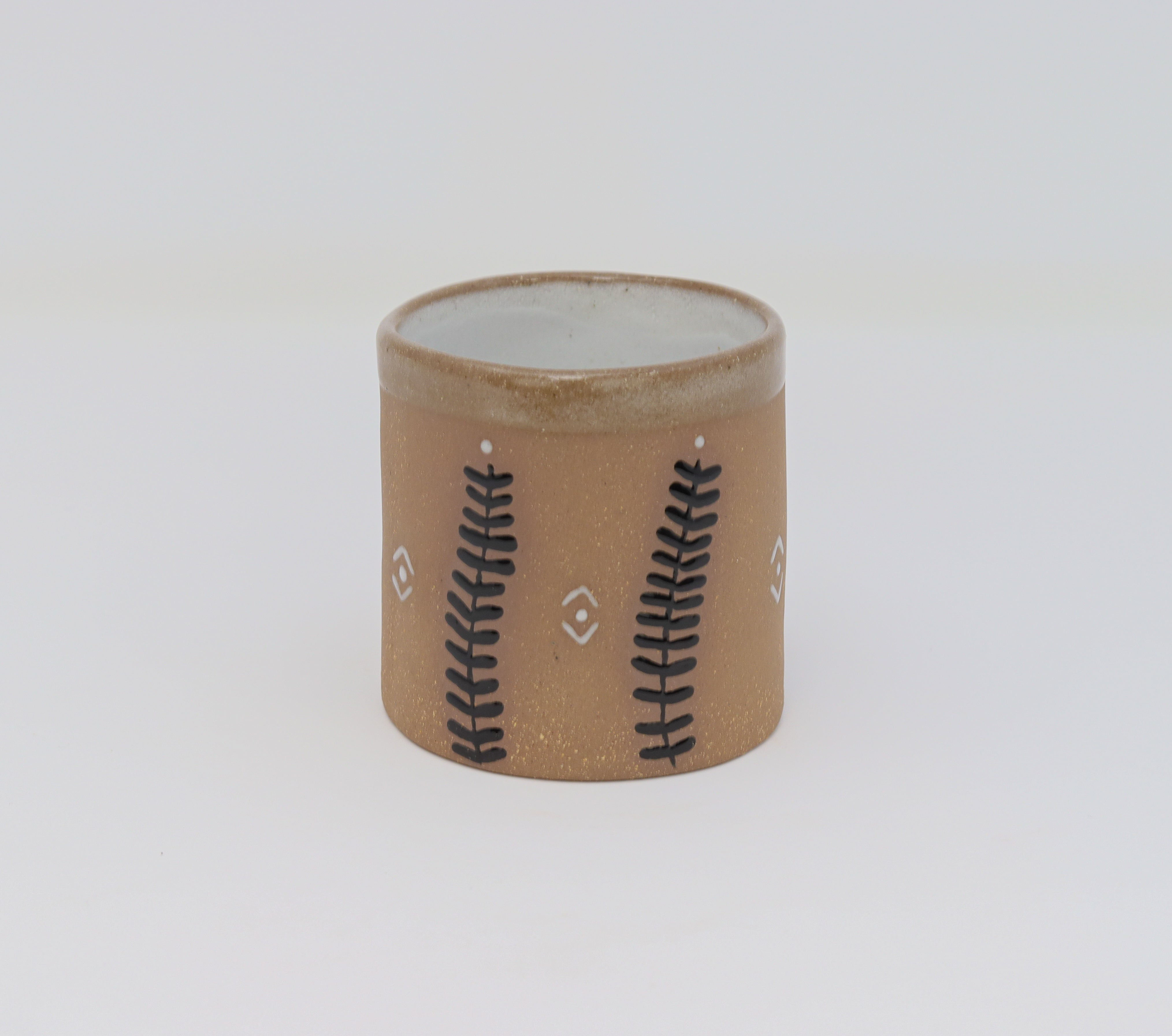 Cappuccino Cup - Soil & Stem - Black and White