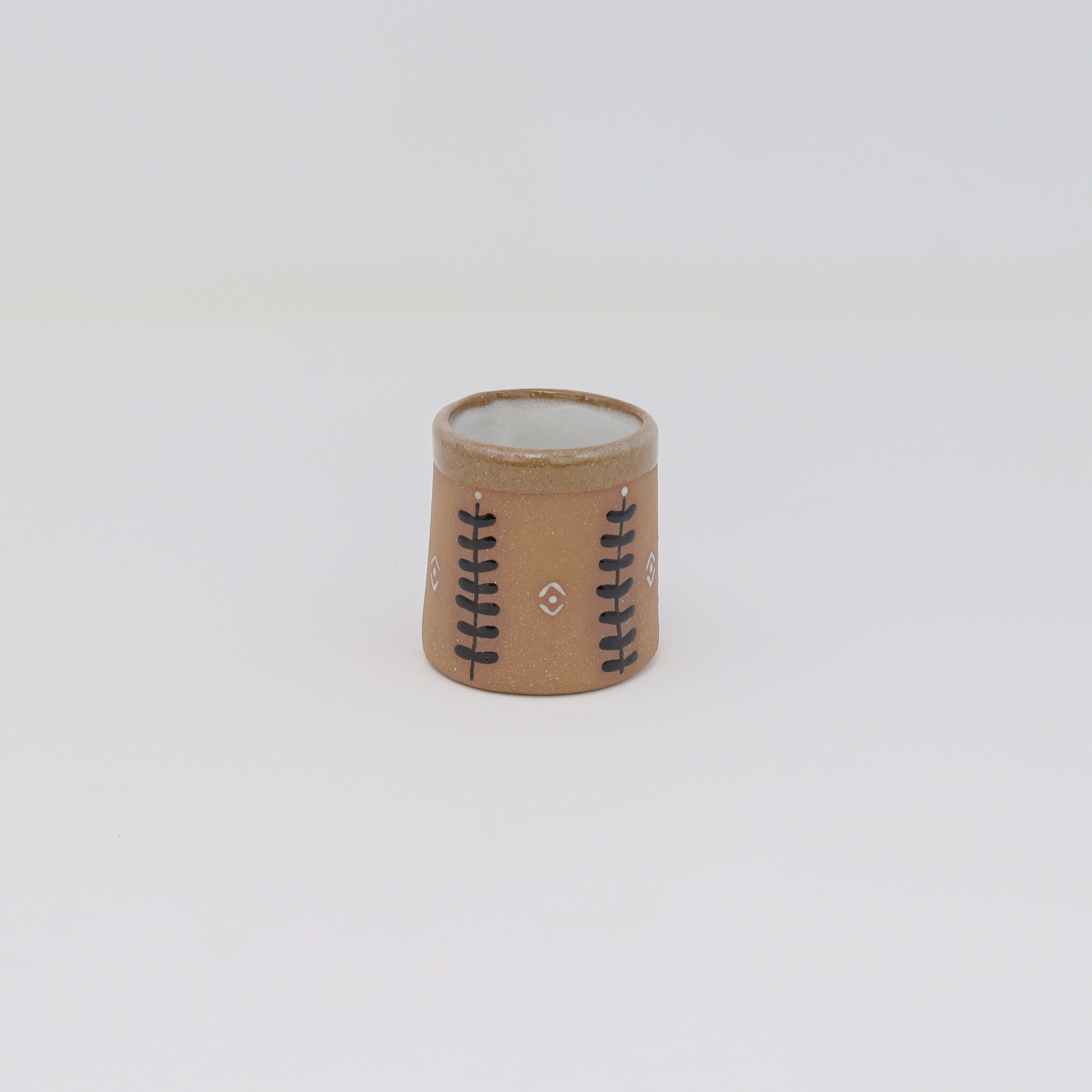 Espresso Cup - Soil & Stem - Black and White