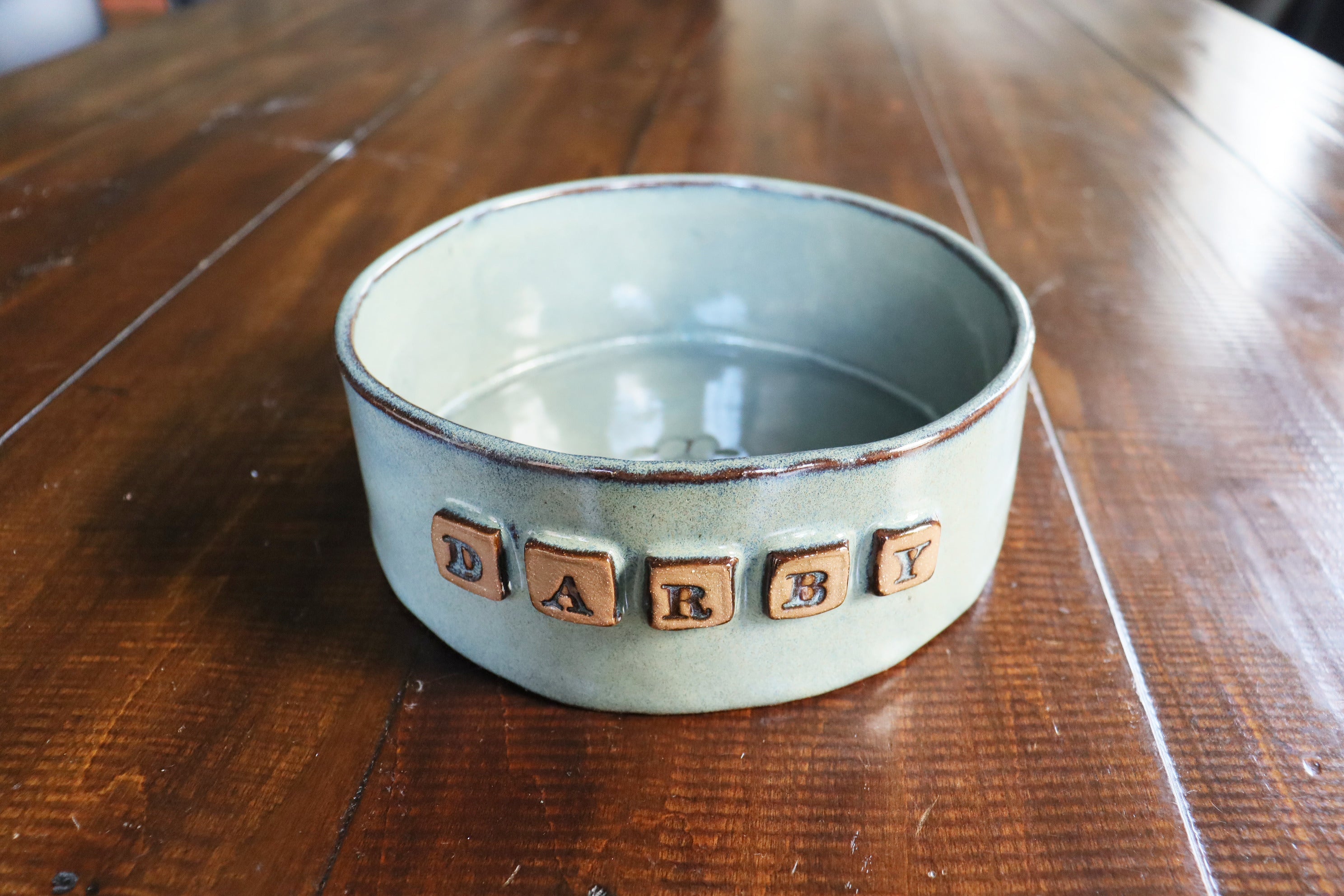 Custom Dog Bowl - Folk White