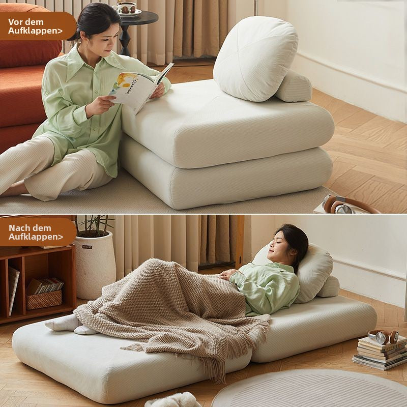 Tatami-Loungesessel mit Doppelfunktion, Heimsofa für Wohnzimmer und Schlafzimmer, Lazy-Sofa, kleines Sofa, integrierter und faltbarer Relaxstuhl