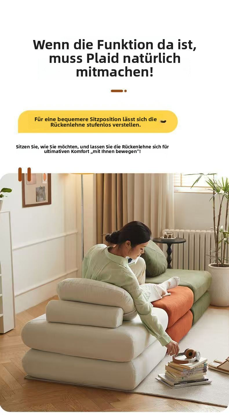 Tatami-Loungesessel mit Doppelfunktion, Heimsofa für Wohnzimmer und Schlafzimmer, Lazy-Sofa, kleines Sofa, integrierter und faltbarer Relaxstuhl