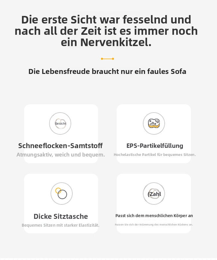 Internet-Promi-Dormitory-Lazy-Sofa, Einzelzimmer-Kleonsofa, zum Liegen oder Schlafen geeignet, Wohnzimmer, günstiger Sofasessel für den Hausgebrauch