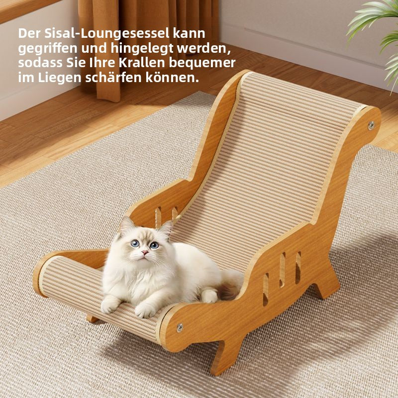 Katzen-Kratzbrett aus Sisal – extra groß, kratzfest, Loungesofa-Design