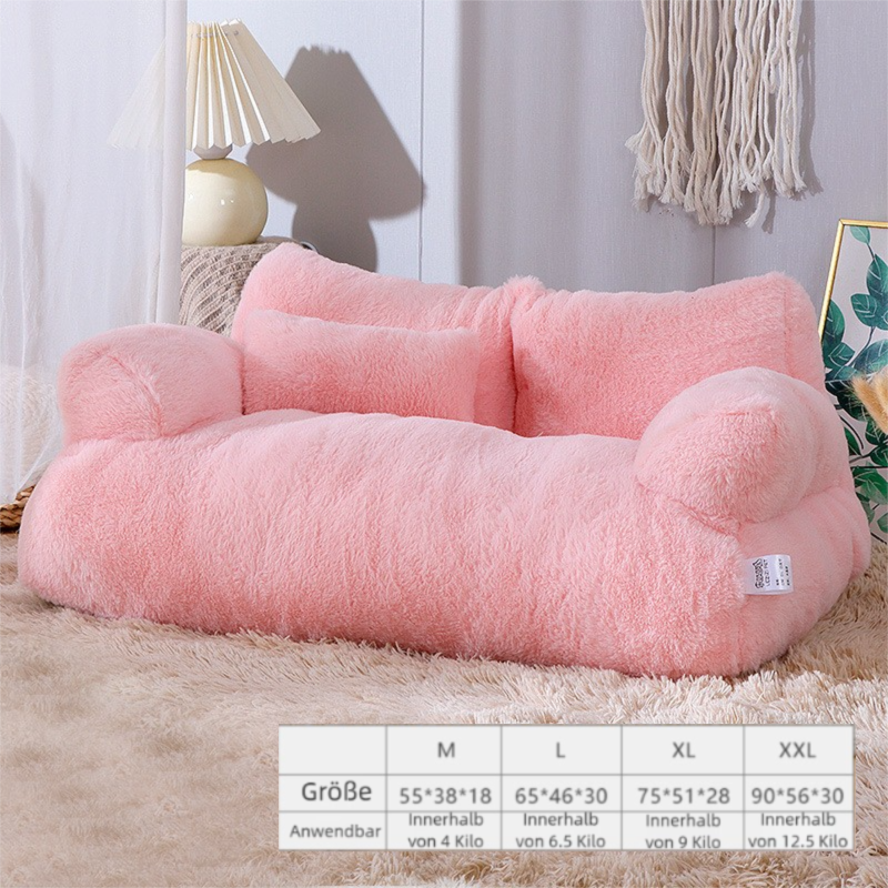 Extra Großes Katzen- und Hundebett, Weich & Warm, Universelle Haustier Sofa Liege, Bequemes Winterbett für Katzen und Kleine Hunde