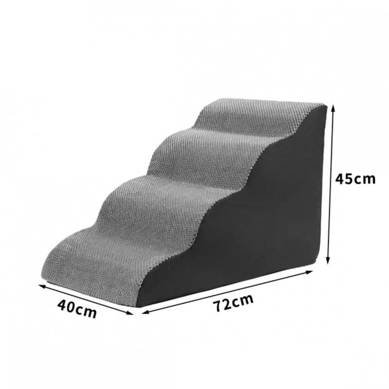 Weiche Hundetreppe für kleine Hunde | Betttreppe & Sofa-Aufstiegshilfe | Leicht, stabil, waschbar