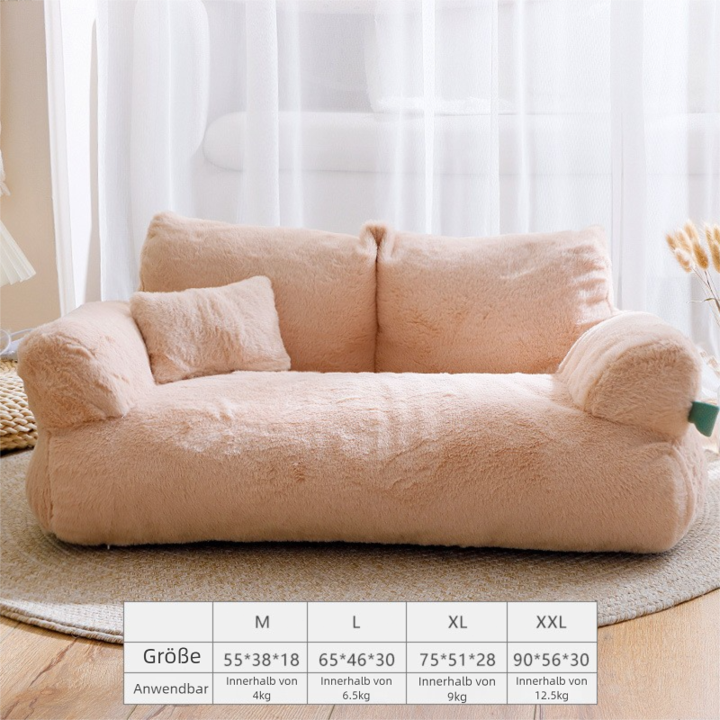 Extra Großes Katzen- und Hundebett, Weich & Warm, Universelle Haustier Sofa Liege, Bequemes Winterbett für Katzen und Kleine Hunde
