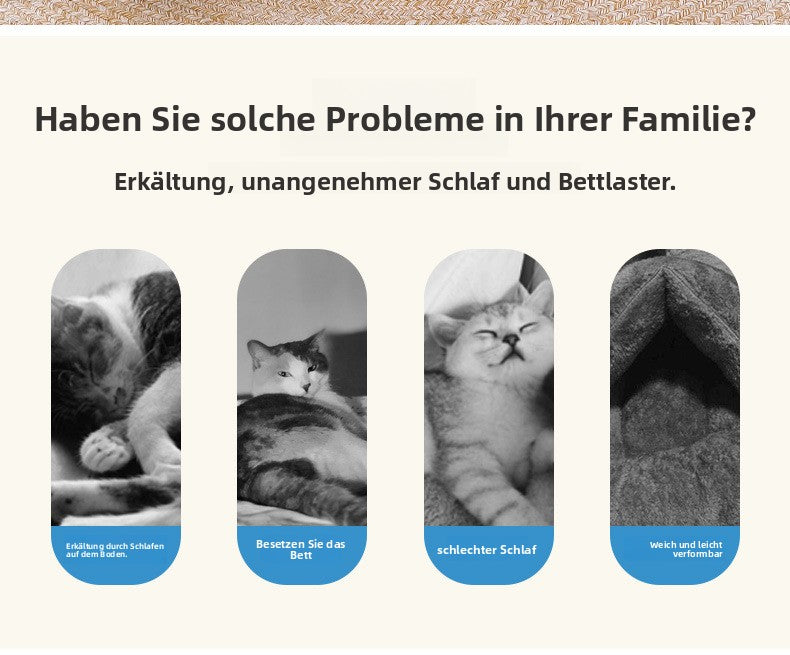Extra Großes Katzen- und Hundebett, Weich & Warm, Universelle Haustier Sofa Liege, Bequemes Winterbett für Katzen und Kleine Hunde